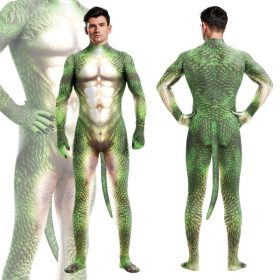DRAGON Green Lizard Costume – Premium Cosplay Experience