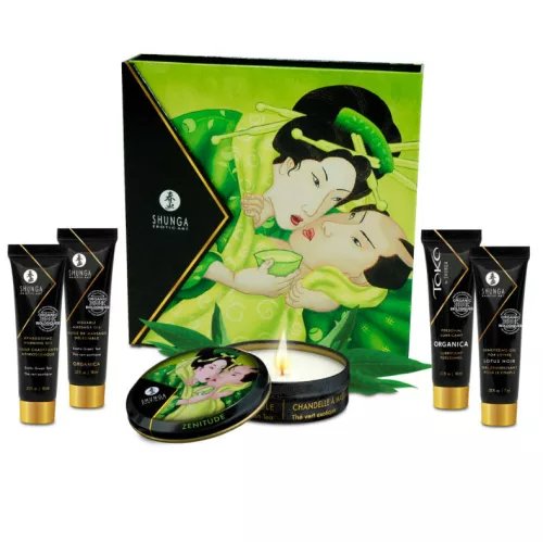 SHUNGA - secret geisha organic green tea set