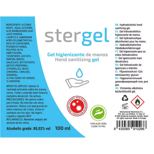 Stergel - Aloe Vera Moisturizing Hand Sanitizer 100ml