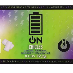   Wug On Energiatartalmú Rágógumi Koffeinnel és Guaranával 8 darab mentás-vanília ízű