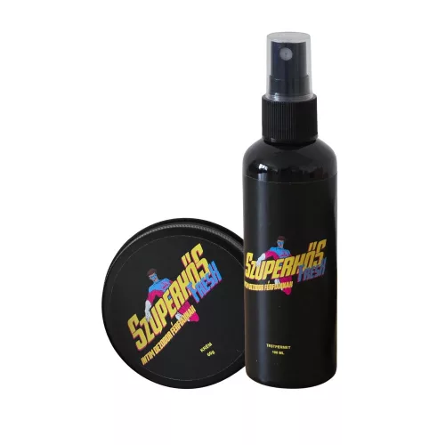 Superhero Fresh Intimate Men's Deodorant Pack CREAM + SPRAY